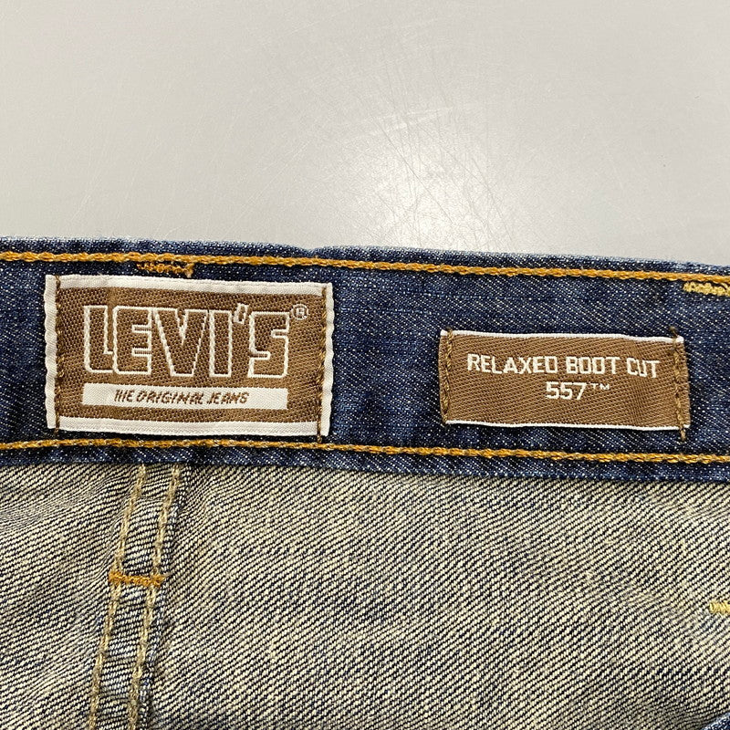 【中古品】【メンズ】 LEVI'S リーバイス 055570014 刻印3411 2009年製 00S 557 RELAXED BOOTCUT DENIM PANTS リラックス ブーツカット デニム パンツ ボトムス 157-260806-yn-07-izu サイズ：38×32 カラー：インディゴ 万代Net店