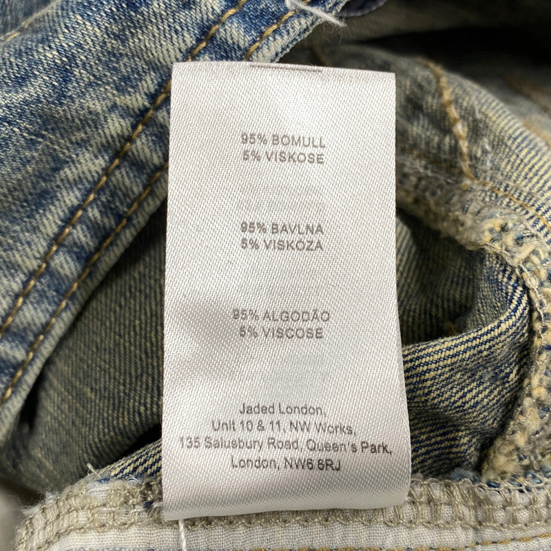 【中古品】【メンズ】 JADED LONDON ジェイデッドロンドン LOW RISE COLOSSUS FIT DENIM PANTS ローライズ コロッサス フィット デニム パンツ 152-260806-yn-08-izu サイズ：W28 カラー：インディゴ 万代Net店