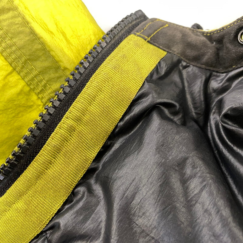 【現状渡し品】【メンズ】 OLD STONE ISLAND オールドストーンアイランド FILLED MESH BADGE PUFFER JACKET メッシュバッジ パファージャケット 141-260802-as-05-izu サイズ：L カラー：ライトグリーン 万代Net店