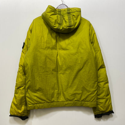 【現状渡し品】【メンズ】 OLD STONE ISLAND オールドストーンアイランド FILLED MESH BADGE PUFFER JACKET メッシュバッジ パファージャケット 141-260802-as-05-izu サイズ：L カラー：ライトグリーン 万代Net店