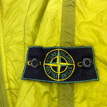 【現状渡し品】【メンズ】 OLD STONE ISLAND オールドストーンアイランド FILLED MESH BADGE PUFFER JACKET メッシュバッジ パファージャケット 141-260802-as-05-izu サイズ：L カラー：ライトグリーン 万代Net店