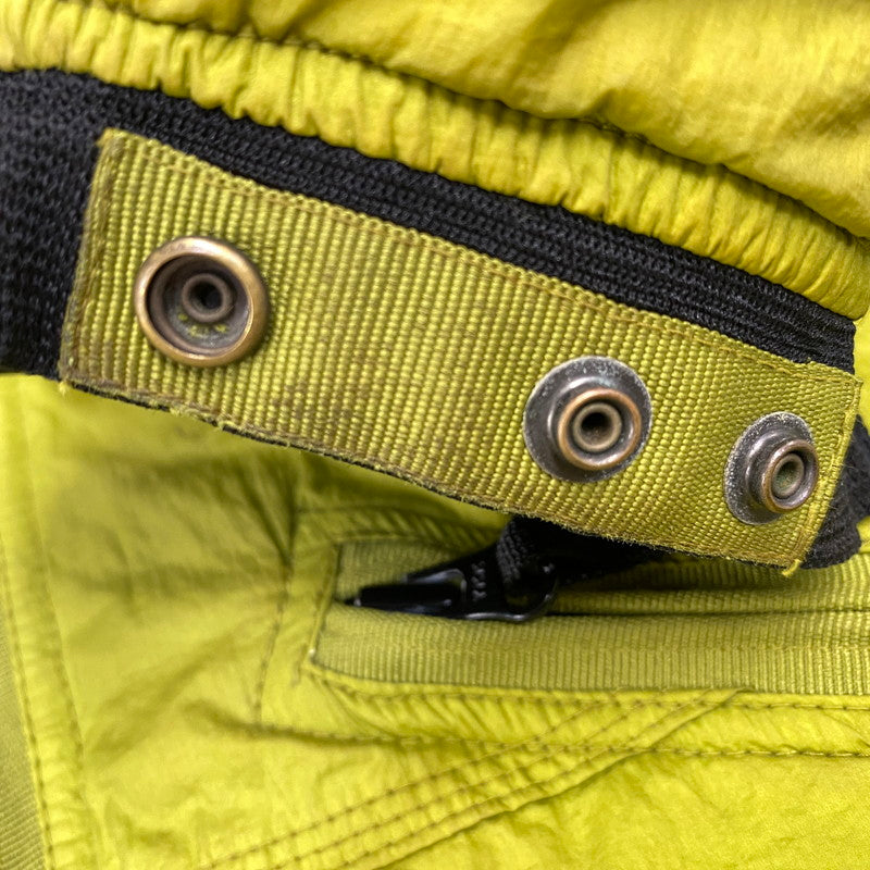 【現状渡し品】【メンズ】 OLD STONE ISLAND オールドストーンアイランド FILLED MESH BADGE PUFFER JACKET メッシュバッジ パファージャケット 141-260802-as-05-izu サイズ：L カラー：ライトグリーン 万代Net店