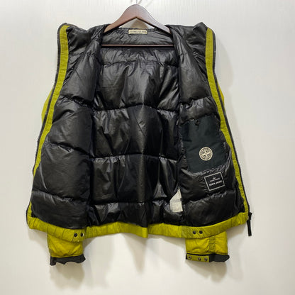【現状渡し品】【メンズ】 OLD STONE ISLAND オールドストーンアイランド FILLED MESH BADGE PUFFER JACKET メッシュバッジ パファージャケット 141-260802-as-05-izu サイズ：L カラー：ライトグリーン 万代Net店