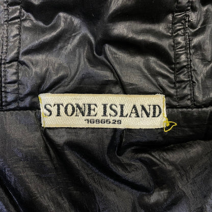 【現状渡し品】【メンズ】 OLD STONE ISLAND オールドストーンアイランド FILLED MESH BADGE PUFFER JACKET メッシュバッジ パファージャケット 141-260802-as-05-izu サイズ：L カラー：ライトグリーン 万代Net店