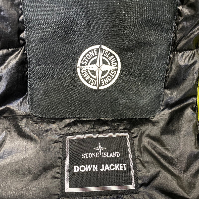 【現状渡し品】【メンズ】 OLD STONE ISLAND オールドストーンアイランド FILLED MESH BADGE PUFFER JACKET メッシュバッジ パファージャケット 141-260802-as-05-izu サイズ：L カラー：ライトグリーン 万代Net店