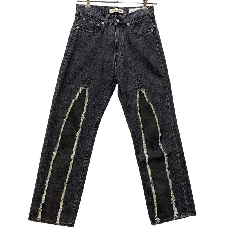 【中古品】【メンズ】 Our Legacy アワーレガシー THIRD CUT BLACK SLASH DENIM M4215TB サードカット ブラック スラッシュ デニムパンツ ジーンズ 152-260801-as-11-izu サイズ：28 カラー：ブラック 万代Net店