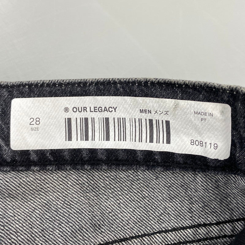 【中古品】【メンズ】 Our Legacy アワーレガシー THIRD CUT BLACK SLASH DENIM M4215TB サードカット ブラック スラッシュ デニムパンツ ジーンズ 152-260801-as-11-izu サイズ：28 カラー：ブラック 万代Net店