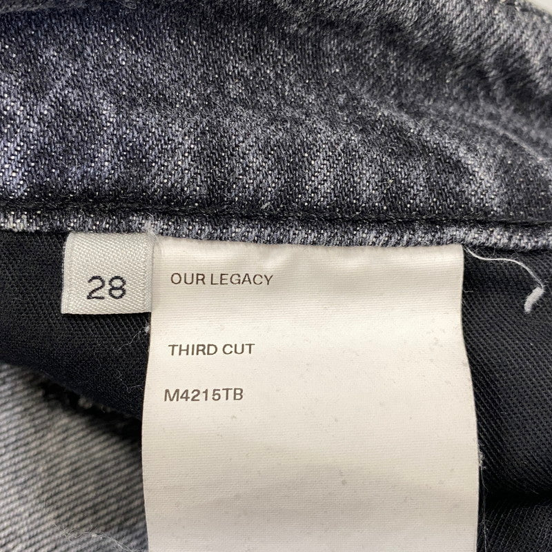【中古品】【メンズ】 Our Legacy アワーレガシー THIRD CUT BLACK SLASH DENIM M4215TB サードカット ブラック スラッシュ デニムパンツ ジーンズ 152-260801-as-11-izu サイズ：28 カラー：ブラック 万代Net店