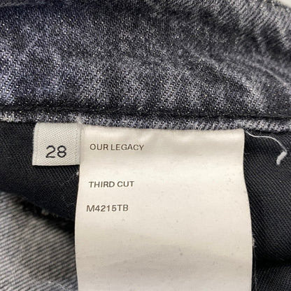 【中古品】【メンズ】 Our Legacy アワーレガシー THIRD CUT BLACK SLASH DENIM M4215TB サードカット ブラック スラッシュ デニムパンツ ジーンズ 152-260801-as-11-izu サイズ：28 カラー：ブラック 万代Net店