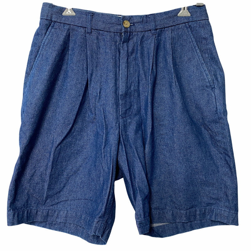 【中古品】【メンズ】 BEAMS ビームス 11-25-2180-803 2PLEATS DENIM SHORTS 2プリーツ デニム ショーツ ボトムス 158-260806-yn-02-izu サイズ：M カラー：インディゴ 万代Net店