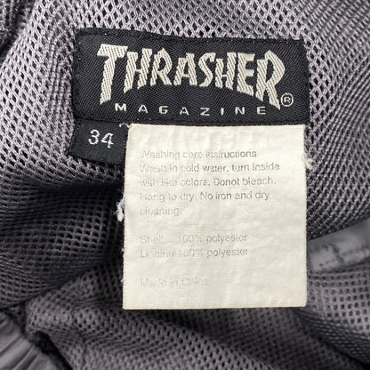 【現状渡し品】【メンズ】 THRASHER スラッシャー 90’S GIMMICK NYLON CARGO PANTS ギミック ナイロン カーゴ パンツ ボトムス 157-260806-yn-01-izu サイズ：34 カラー：グレー 万代Net店