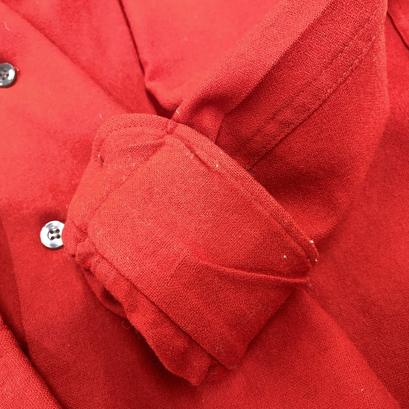 【中古品】【メンズ】 PENDLETON ペンドルトン WOOL OPENCOLLAR L/S SHIRT ウール オープンカラー ロングスリーブ シャツ 長袖 USA製 146-260802-as-06-izu サイズ：M カラー：レッド 万代Net店