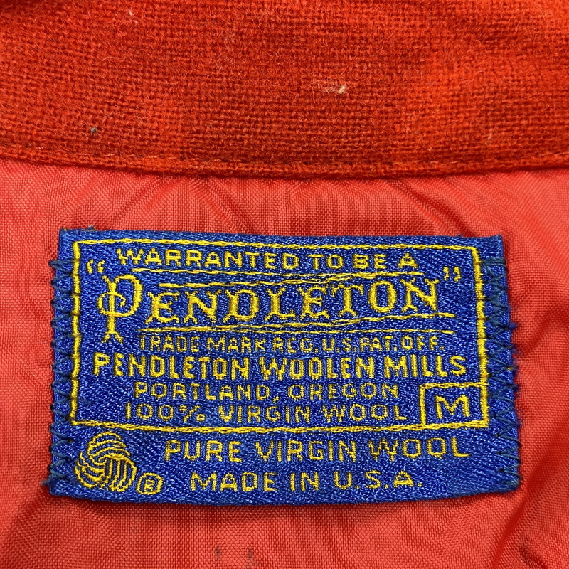 【中古品】【メンズ】 PENDLETON ペンドルトン WOOL OPENCOLLAR L/S SHIRT ウール オープンカラー ロングスリーブ シャツ 長袖 USA製 146-260802-as-06-izu サイズ：M カラー：レッド 万代Net店