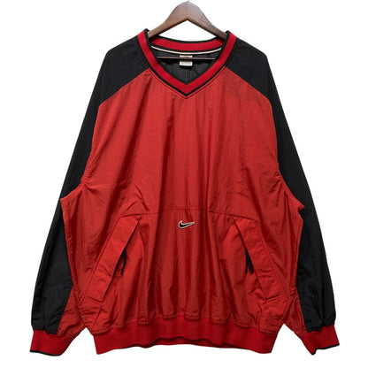 【中古品】【メンズ】 NIKE ナイキ タイ製 CENTER SWOOSH NYLON PULLOVER SHIRT センター スウッシュ ナイロン プルオーバー シャツ トップス 長袖 146-260807-cs-06-izu サイズ：XXL カラー：レッド 万代Net店