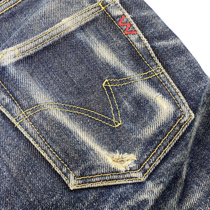 【中古品】【メンズ】 IRON HEART アイアンハート 21OZ SLIM STRAIGHT DENIM PANTS 666S-21 スリムストレート デニムパンツ ジーンズ 156-260802-as-02-izu サイズ：29×36 カラー：インディゴ 万代Net店