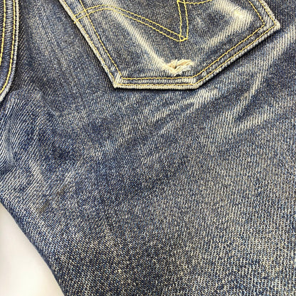 【中古品】【メンズ】 IRON HEART アイアンハート 21OZ SLIM STRAIGHT DENIM PANTS 666S-21 スリムストレート デニムパンツ ジーンズ 156-260802-as-02-izu サイズ：29×36 カラー：インディゴ 万代Net店