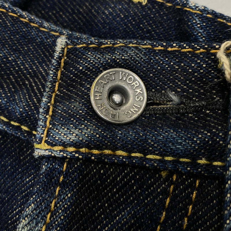 【中古品】【メンズ】 IRON HEART アイアンハート 21OZ SLIM STRAIGHT DENIM PANTS 666S-21 スリムストレート デニムパンツ ジーンズ 156-260802-as-02-izu サイズ：29×36 カラー：インディゴ 万代Net店