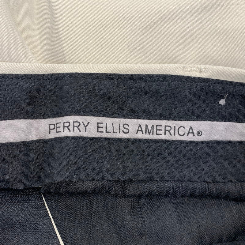 【中古品】【メンズ】 PERRY ELLIS AMERICA ペリー エリス アメリカ 2TUCK SLACKS ツータック スラックス パンツ ボトムス ズボン 157-260807-cs-17-izu サイズ：32/32 カラー：アイボリー 万代Net店