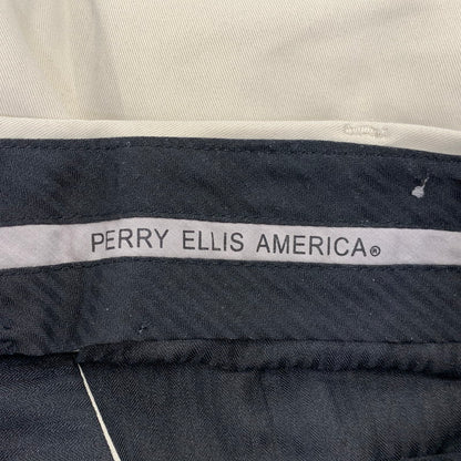 【中古品】【メンズ】 PERRY ELLIS AMERICA ペリー エリス アメリカ 2TUCK SLACKS ツータック スラックス パンツ ボトムス ズボン 157-260807-cs-17-izu サイズ：32/32 カラー：アイボリー 万代Net店