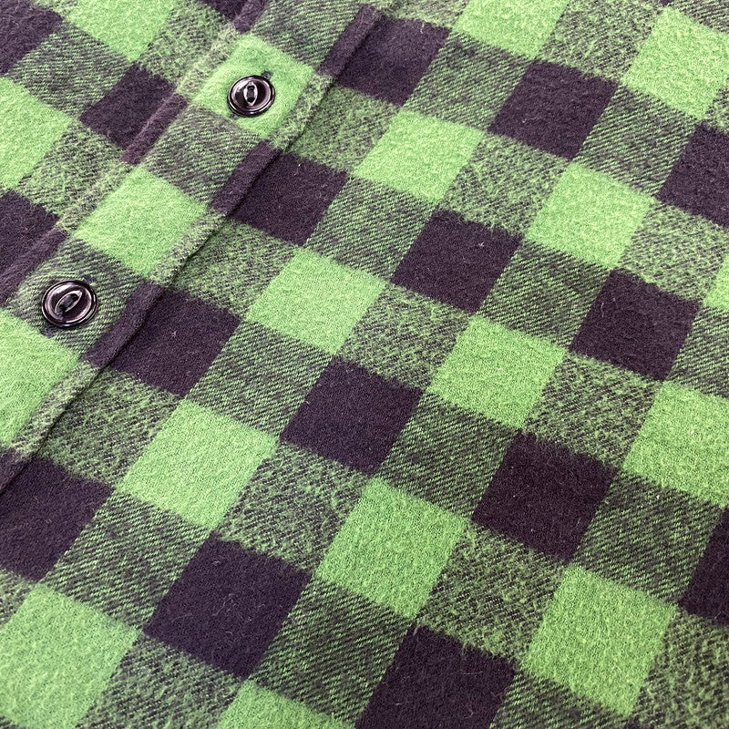 【中古品】【レディース】 A BATHING APE アベイシングエイプ FLANNEL CHECK SHIRT フランネル チェック シャツ トップス 長袖 168-260807-cs-04-izu サイズ：S カラー：グリーン×ブラック 万代Net店