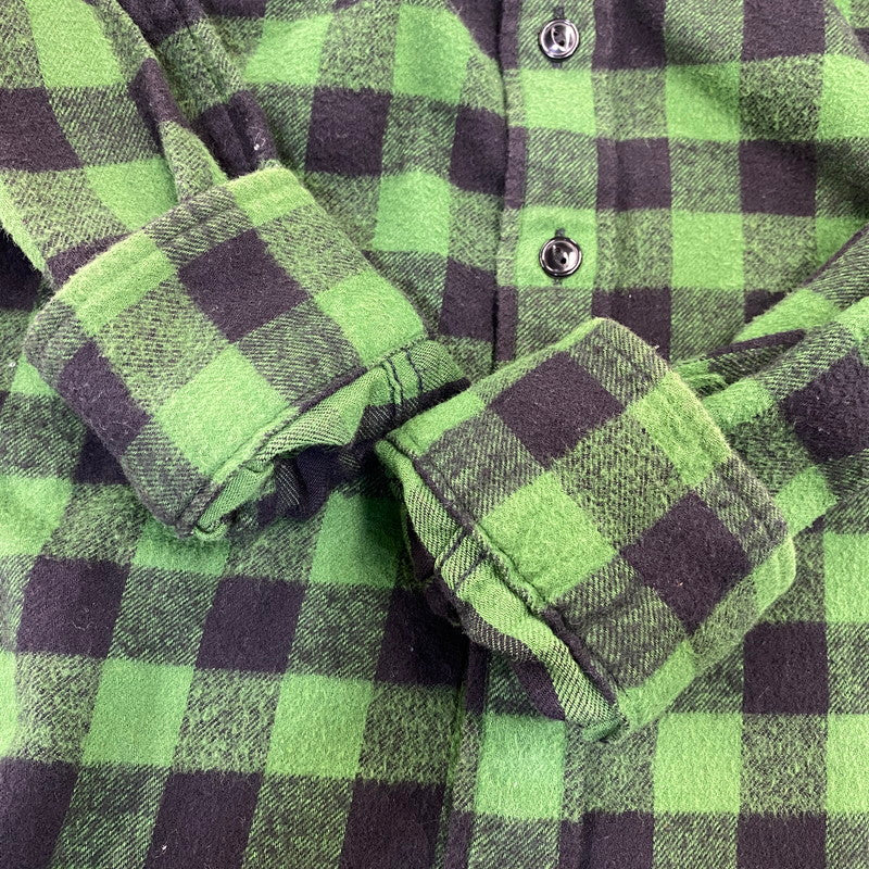 【中古品】【レディース】 A BATHING APE アベイシングエイプ FLANNEL CHECK SHIRT フランネル チェック シャツ トップス 長袖 168-260807-cs-04-izu サイズ：S カラー：グリーン×ブラック 万代Net店