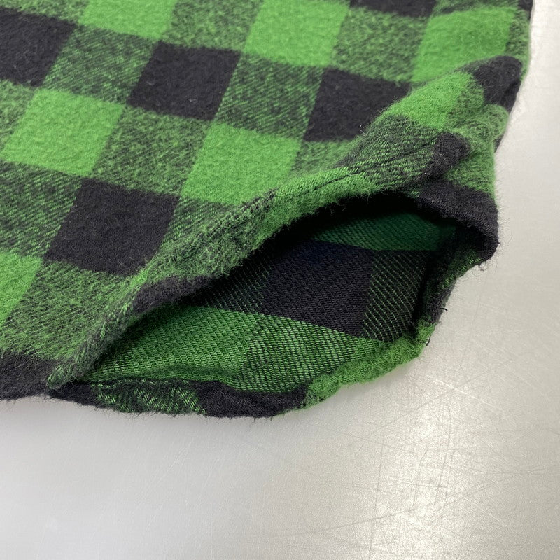 【中古品】【レディース】 A BATHING APE アベイシングエイプ FLANNEL CHECK SHIRT フランネル チェック シャツ トップス 長袖 168-260807-cs-04-izu サイズ：S カラー：グリーン×ブラック 万代Net店