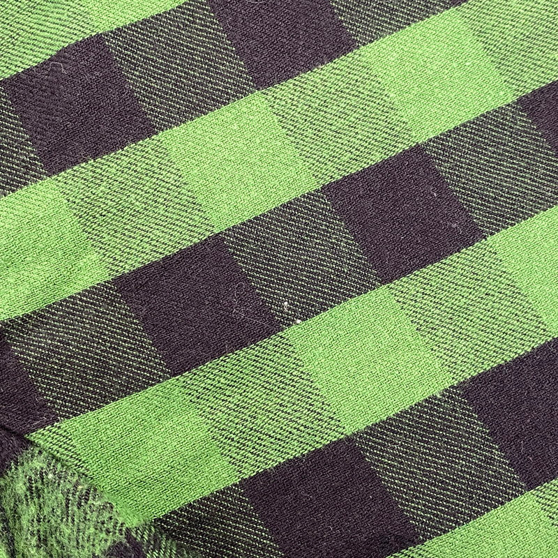 【中古品】【レディース】 A BATHING APE アベイシングエイプ FLANNEL CHECK SHIRT フランネル チェック シャツ トップス 長袖 168-260807-cs-04-izu サイズ：S カラー：グリーン×ブラック 万代Net店