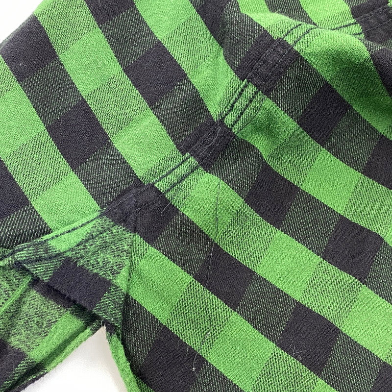 【中古品】【レディース】 A BATHING APE アベイシングエイプ FLANNEL CHECK SHIRT フランネル チェック シャツ トップス 長袖 168-260807-cs-04-izu サイズ：S カラー：グリーン×ブラック 万代Net店