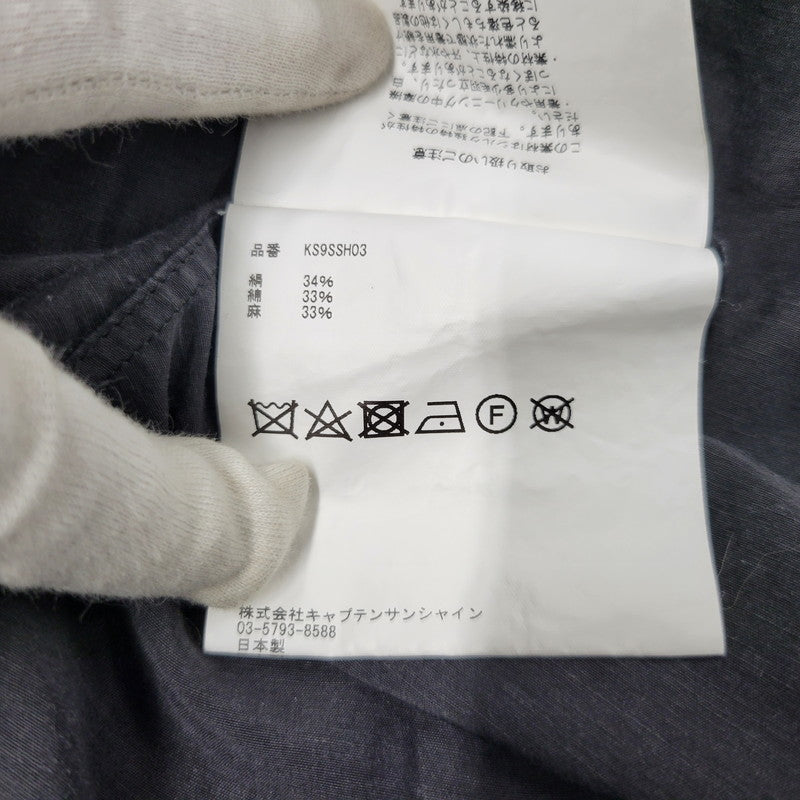 【中古品】【メンズ】 KAPTAIN SUNSHINE キャプテンサンシャイン KS9SSH03 REGULAR COLLAR SS SHIRT レギュラーカラー ショートスリーブ シャツ トップス 140-260812-kh-02-izu サイズ：38 カラー：ブラック 万代Net店