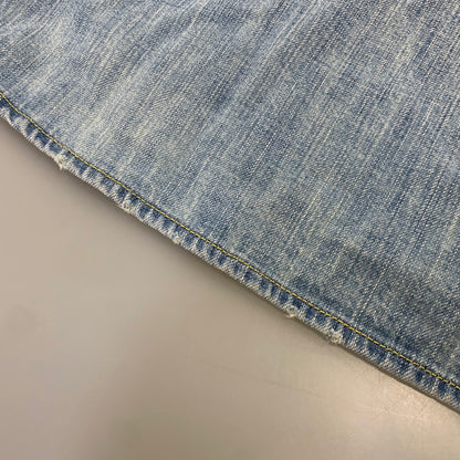 【中古品】【メンズ】 REMI RELIEF レミレリーフ DENIM WESTERN LS SHIRT デニム ウエスタン ロングスリーブ シャツ トップス 長袖 145-260807-cs-14-izu サイズ：M カラー：ライトインディゴ 万代Net店