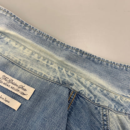 【中古品】【メンズ】 REMI RELIEF レミレリーフ DENIM WESTERN LS SHIRT デニム ウエスタン ロングスリーブ シャツ トップス 長袖 145-260807-cs-14-izu サイズ：M カラー：ライトインディゴ 万代Net店