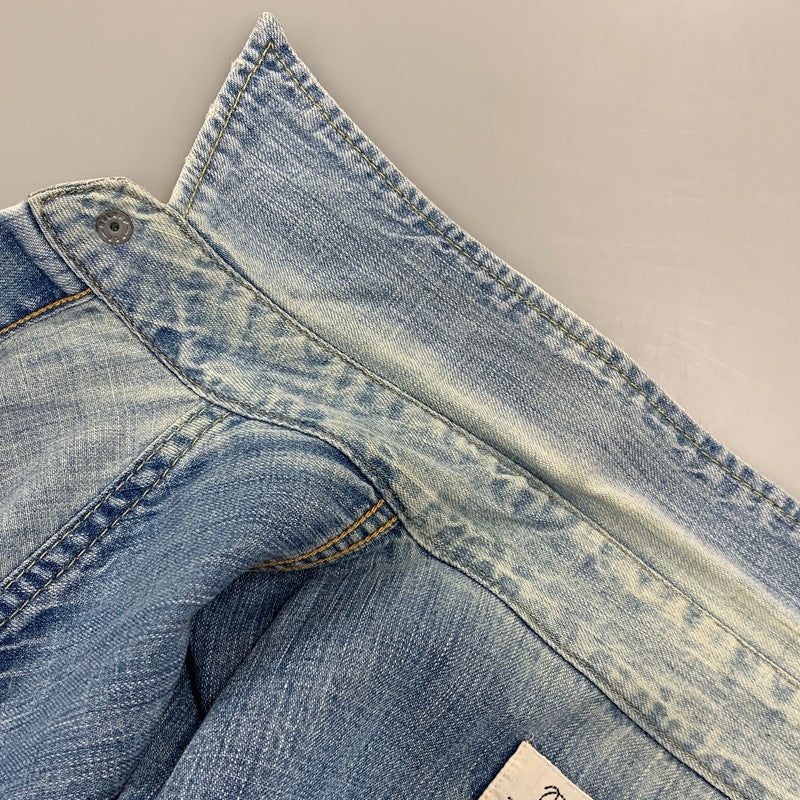 【中古品】【メンズ】 REMI RELIEF レミレリーフ DENIM WESTERN LS SHIRT デニム ウエスタン ロングスリーブ シャツ トップス 長袖 145-260807-cs-14-izu サイズ：M カラー：ライトインディゴ 万代Net店