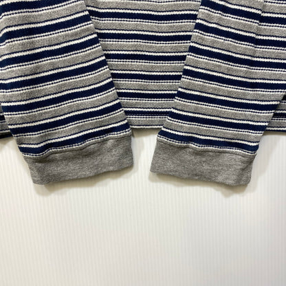 【中古品】【メンズ】 OLD STUSSY オールド ステューシー 紺タグ インド製 BORDER LS POLO SHIRT ボーダー ロングスリーブ ポロ シャツ トップス 長袖 142-260807-cs-03-izu サイズ：S カラー：グレー×ネイビー 万代Net店
