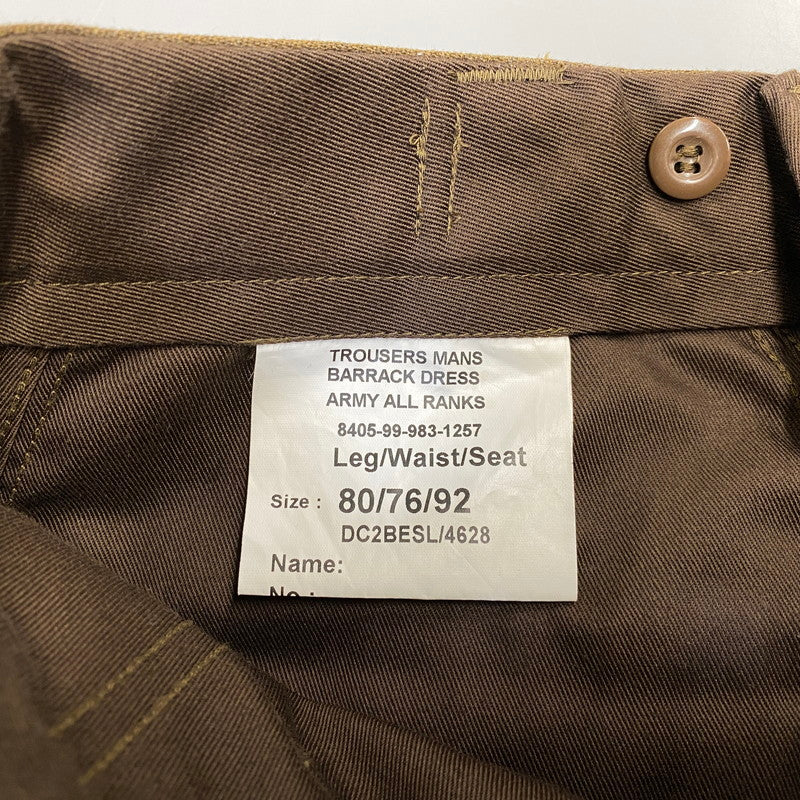 【中古品】【メンズ】 BRITISH ARMY ブリティッシュ アーミー 8405-99-983-1257 ALL RANKS BARRACK DRESS オール ランクス バラック ドレス パンツ ボトムス ズボン 157-260807-cs-11-izu サイズ：80/76/92 カラー：ブラウン 万代Net店