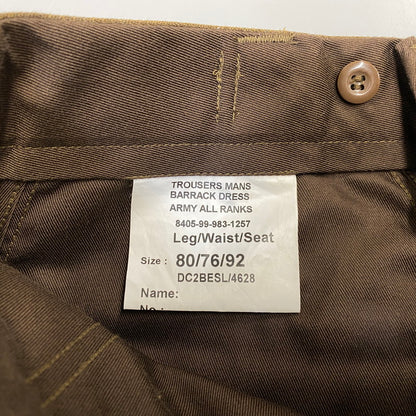 【中古品】【メンズ】 BRITISH ARMY ブリティッシュ アーミー 8405-99-983-1257 ALL RANKS BARRACK DRESS オール ランクス バラック ドレス パンツ ボトムス ズボン 157-260807-cs-11-izu サイズ：80/76/92 カラー：ブラウン 万代Net店