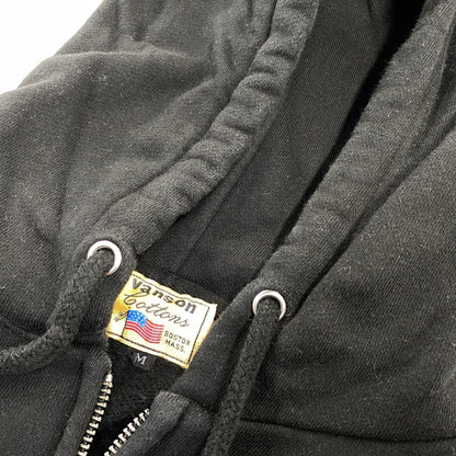 【中古品】【メンズ】 VANSON バンソン HSZ-137 BACK PRINT ZIP HOODIE バック プリント ジップ フーディー トップス 長袖 145-260807-cs-01-izu サイズ：M カラー：ブラック 万代Net店