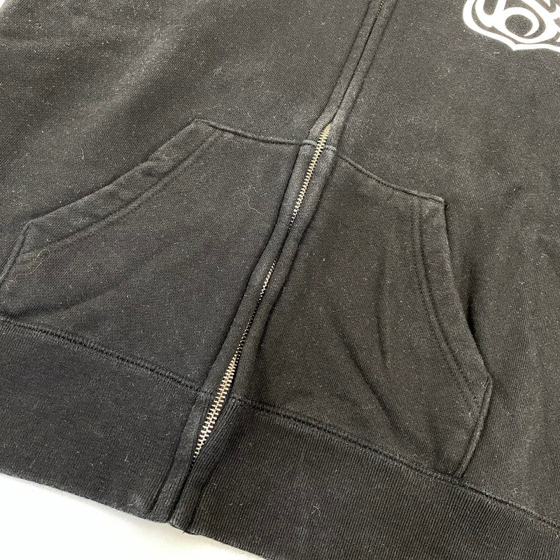【中古品】【メンズ】 VANSON バンソン HSZ-137 BACK PRINT ZIP HOODIE バック プリント ジップ フーディー トップス 長袖 145-260807-cs-01-izu サイズ：M カラー：ブラック 万代Net店