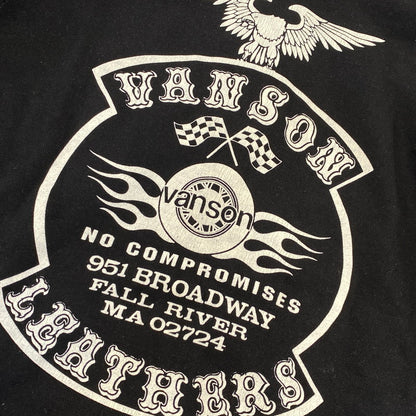 【中古品】【メンズ】 VANSON バンソン HSZ-137 BACK PRINT ZIP HOODIE バック プリント ジップ フーディー トップス 長袖 145-260807-cs-01-izu サイズ：M カラー：ブラック 万代Net店