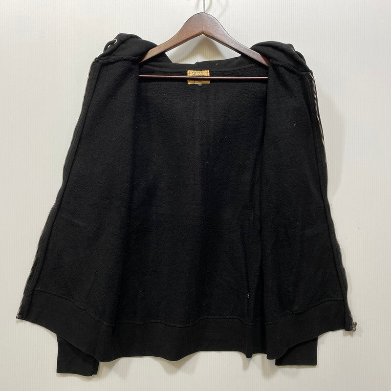 【中古品】【メンズ】 VANSON バンソン HSZ-137 BACK PRINT ZIP HOODIE バック プリント ジップ フーディー トップス 長袖 145-260807-cs-01-izu サイズ：M カラー：ブラック 万代Net店