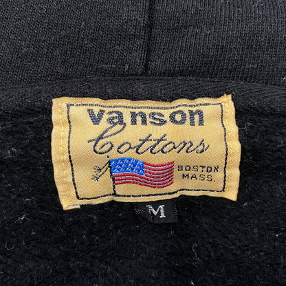 【中古品】【メンズ】 VANSON バンソン HSZ-137 BACK PRINT ZIP HOODIE バック プリント ジップ フーディー トップス 長袖 145-260807-cs-01-izu サイズ：M カラー：ブラック 万代Net店