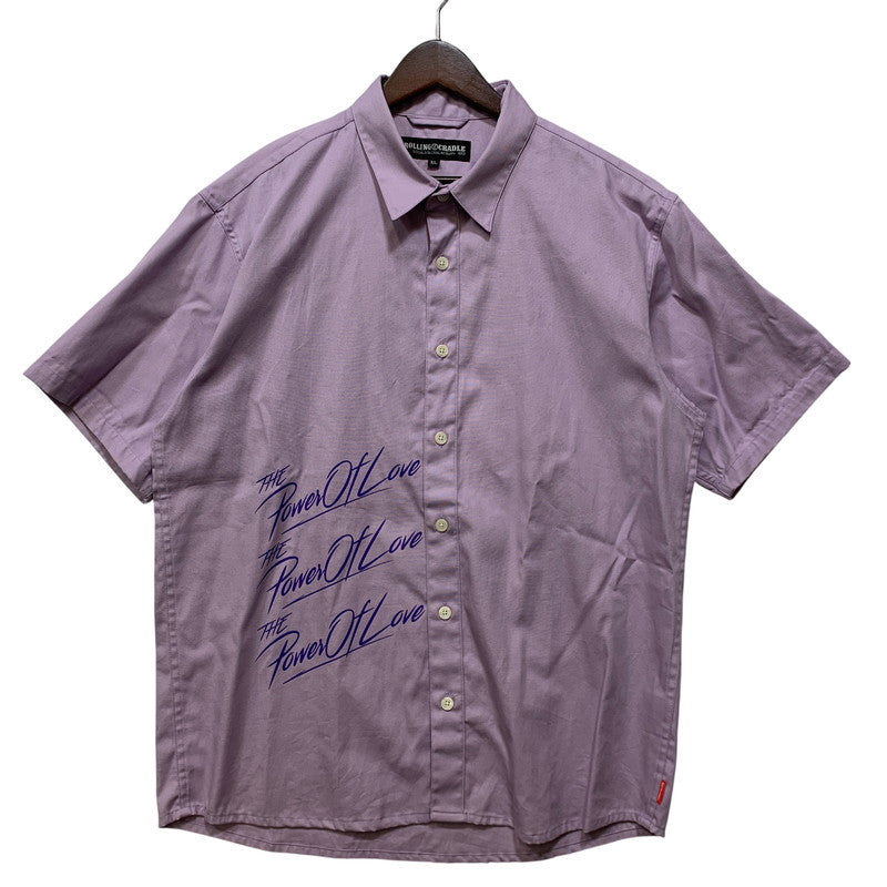 【中古品】【メンズ】 ROLLING CRADLE ローリングクレイドル SS WORK SHIRT ショートスリーブ ワーク シャツ トップス 半袖 142-260807-cs-16-izu サイズ：XL カラー：パープル 万代Net店
