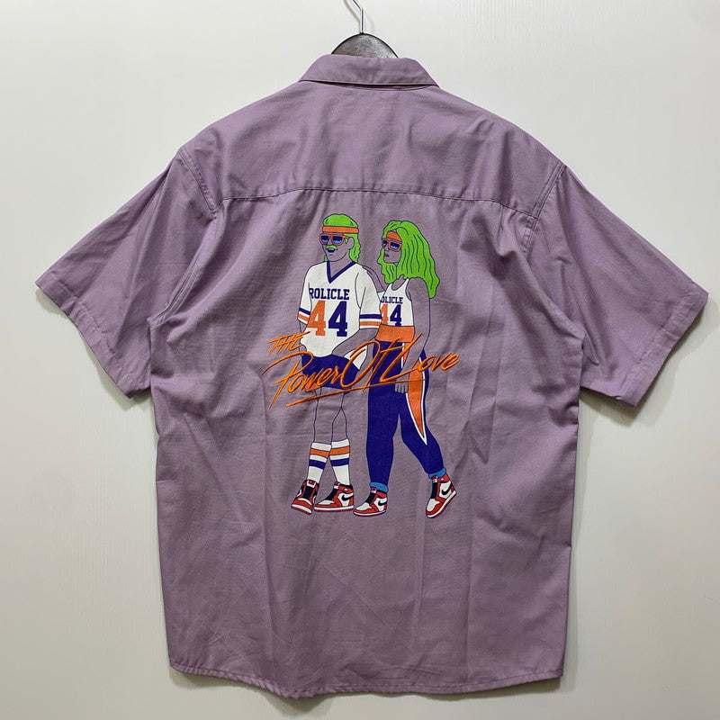 【中古品】【メンズ】 ROLLING CRADLE ローリングクレイドル SS WORK SHIRT ショートスリーブ ワーク シャツ トップス 半袖 142-260807-cs-16-izu サイズ：XL カラー：パープル 万代Net店