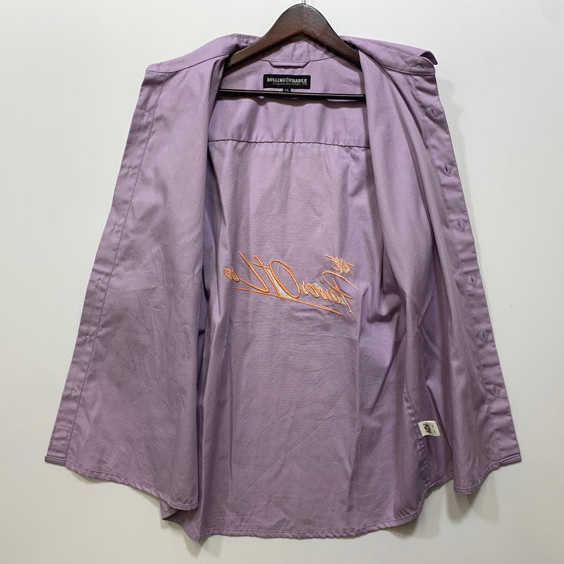 【中古品】【メンズ】 ROLLING CRADLE ローリングクレイドル SS WORK SHIRT ショートスリーブ ワーク シャツ トップス 半袖 142-260807-cs-16-izu サイズ：XL カラー：パープル 万代Net店