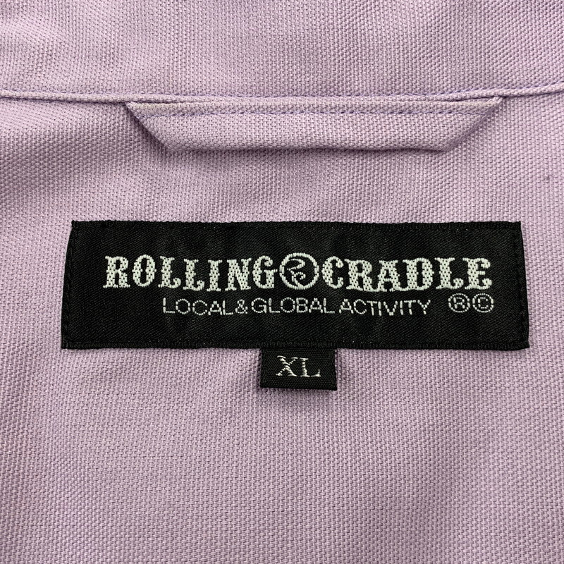 【中古品】【メンズ】 ROLLING CRADLE ローリングクレイドル SS WORK SHIRT ショートスリーブ ワーク シャツ トップス 半袖 142-260807-cs-16-izu サイズ：XL カラー：パープル 万代Net店