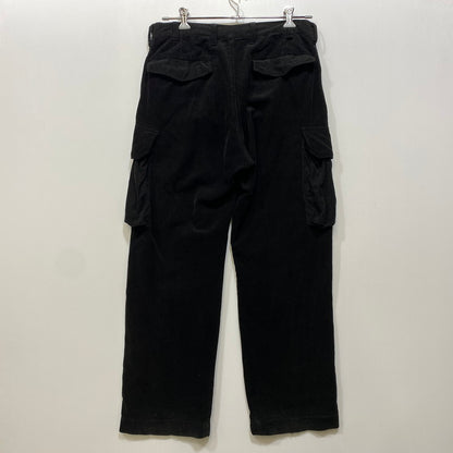 【中古品】【メンズ】 Y's ワイズ CORDUROY CARGO PANTS コーデュロイ カーゴパンツ 151-260802-as-01-izu サイズ：3 カラー：ブラック 万代Net店