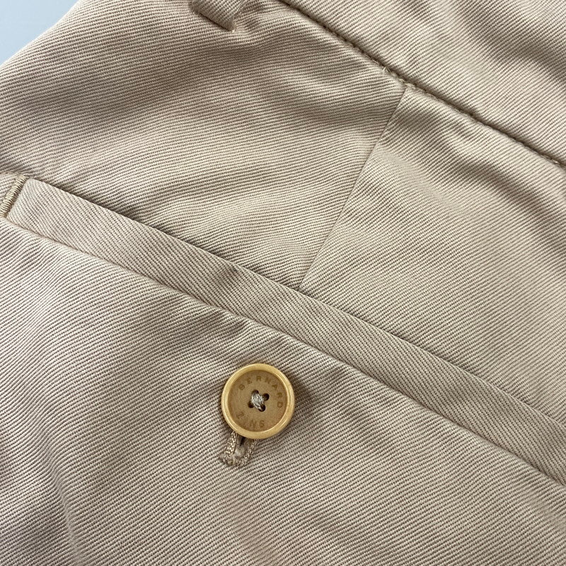 【中古品】【メンズ】 BERNARD ZINS ベルナールザンス AZBJ 2-TUCK SLACKS PANTS ツータック スラックス パンツ ボトムス ズボン 152-260807-cs-10-izu サイズ：38 カラー：ベージュ 万代Net店