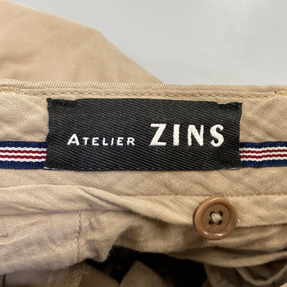 【中古品】【メンズ】 BERNARD ZINS ベルナールザンス AZBJ 2-TUCK SLACKS PANTS ツータック スラックス パンツ ボトムス ズボン 152-260807-cs-10-izu サイズ：38 カラー：ベージュ 万代Net店