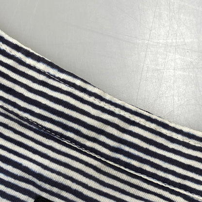 【中古品】【メンズ】 BANANATIME バナナタイム 300-004-04 SILK STRIPE NO COLLAR LS SHIRT シルク ストライプ ノーカラー ロングスリーブ シャツ トップス 長袖 140-260809-ya-06-izu サイズ：S カラー：ネイビー×ホワイト 万代Net店