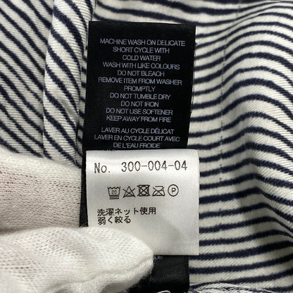 【中古品】【メンズ】 BANANATIME バナナタイム 300-004-04 SILK STRIPE NO COLLAR LS SHIRT シルク ストライプ ノーカラー ロングスリーブ シャツ トップス 長袖 140-260809-ya-06-izu サイズ：S カラー：ネイビー×ホワイト 万代Net店