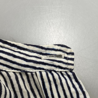 【中古品】【メンズ】 BANANATIME バナナタイム 300-004-04 SILK STRIPE NO COLLAR LS SHIRT シルク ストライプ ノーカラー ロングスリーブ シャツ トップス 長袖 140-260809-ya-06-izu サイズ：S カラー：ネイビー×ホワイト 万代Net店